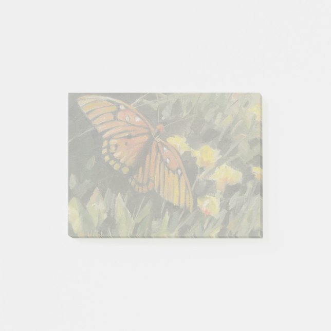 Post-it® Papillon et fleurs jaunes (Devant)