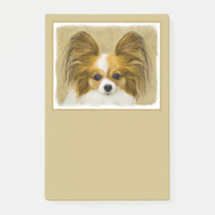 Post-it® Papillon (Hound Tri) Peinture - Art Chien original