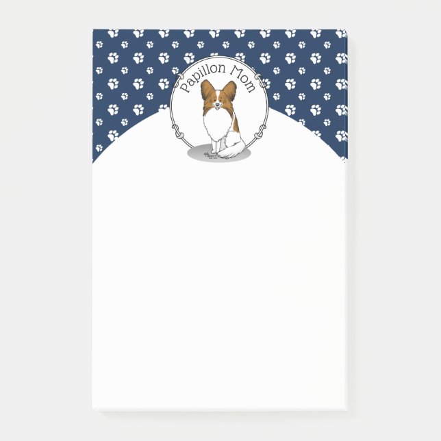 Post-it® Papillon Maman Pap Maman (blanc & sable) Mignonne  (Devant)