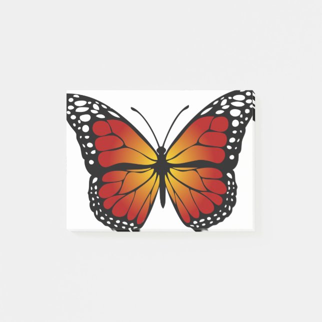 Post-it® Papillon Monarque Abstraite ligne artistique (Devant)