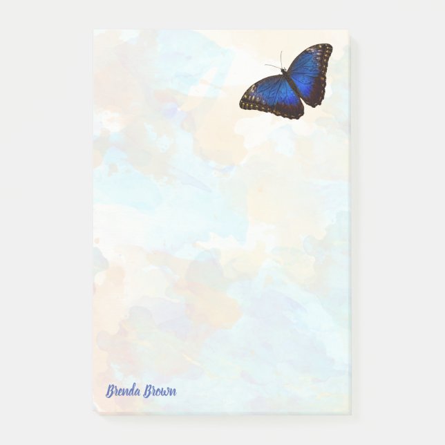 Post-it® Papillon Morpho Bleu Beau Personnalisé  (Devant)