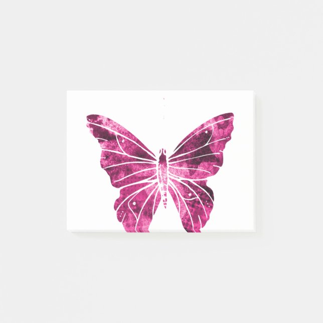 Post-it® Papillon Pink Clipart Cute Flying Wings Nature 1. (Devant)