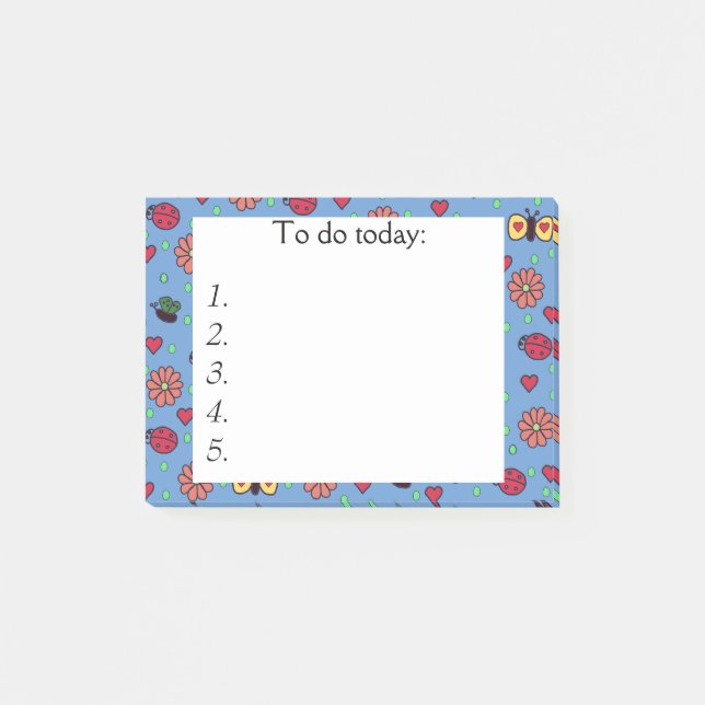 Post-it® Papillons, Coeurs et Fleurs Publier des notes (Devant)