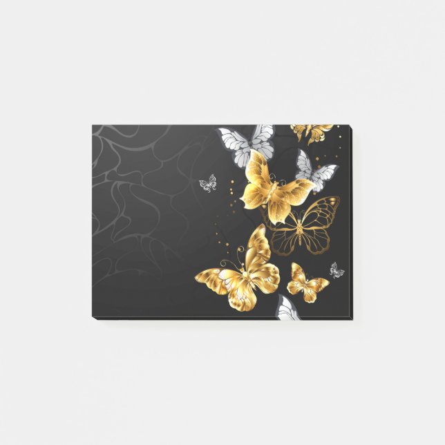 Post-it® Papillons dorés et blancs (Devant)