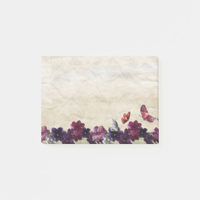 Post-it® Papillons floraux (Devant)