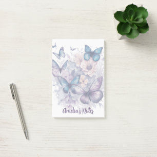 Post-it® Papillons personnalisés Purple Nom Fille