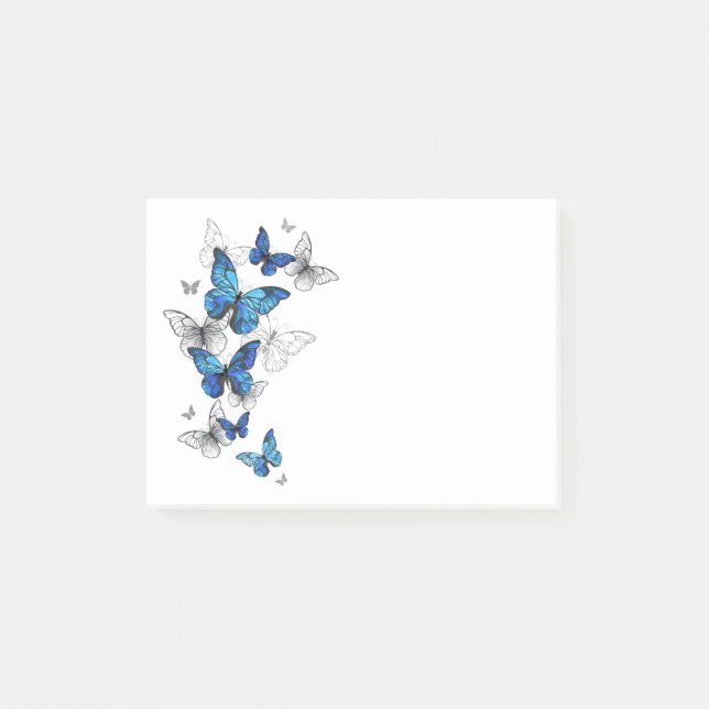 Post-it® Papillons volants bleus Morpho (Devant)