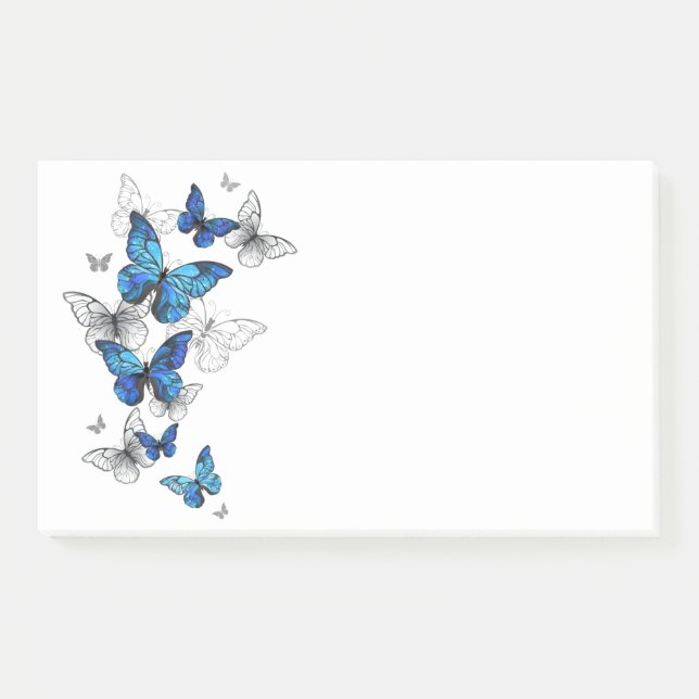 Post-it® Papillons volants bleus Morpho (Devant)