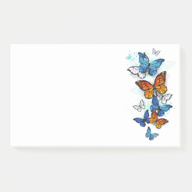 Post-it® Papillons volants Morpho et Monarch (Devant)