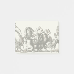 Post-it® Parade d'animaux de conte de fées vintage : Art mu
