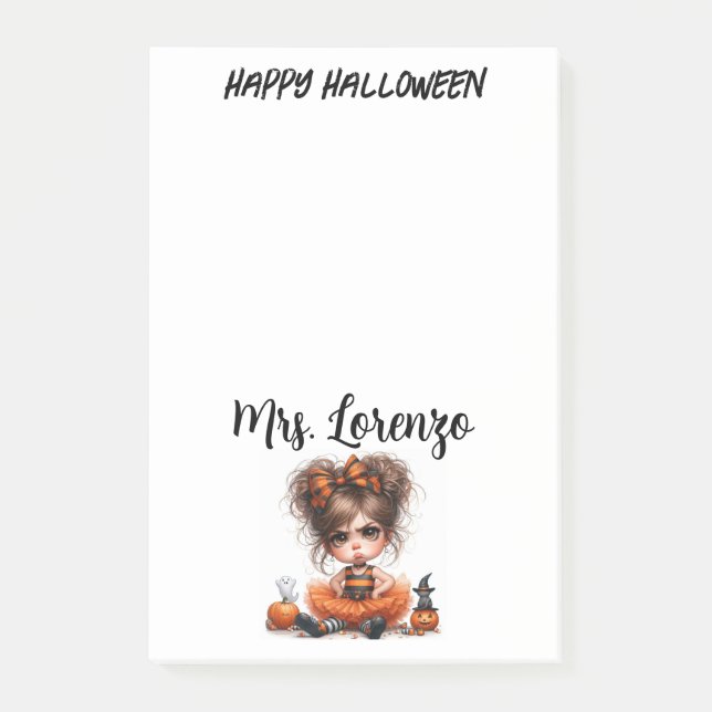 Post-it® Parade de citrouilles personnalisées — Un Hallowee (Devant)