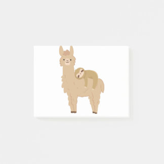 Post-it® Paresse adorable dormant sur un lama