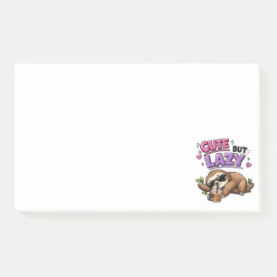 Post-it® Paresseux mignon mais paresseux avec café glacé