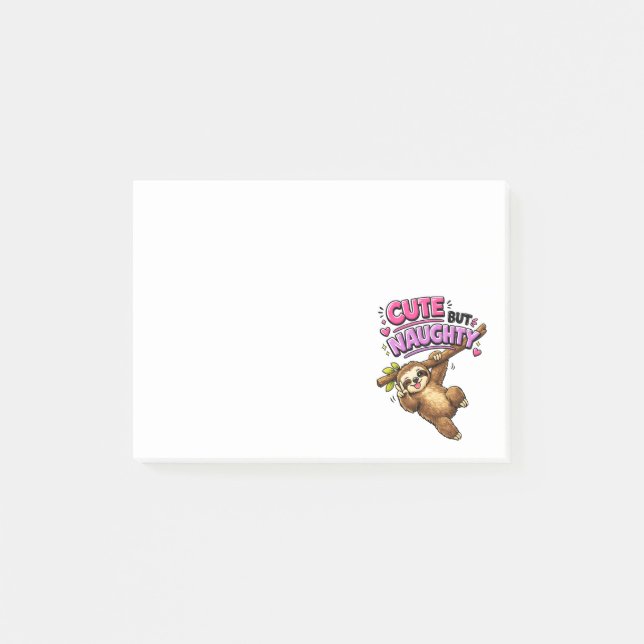 Post-it® Paresseux mignon mais vilain (Devant)
