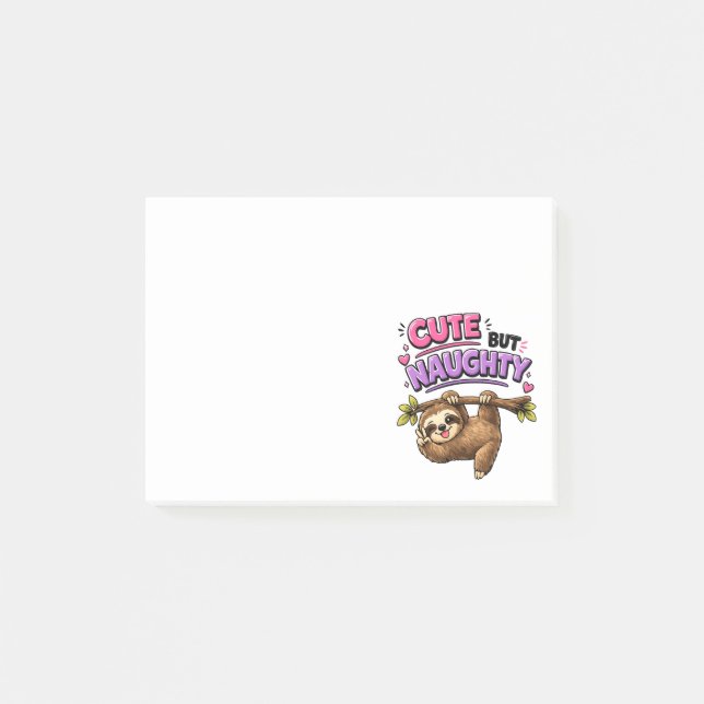 Post-it® Paresseux mignon mais vilain (Devant)