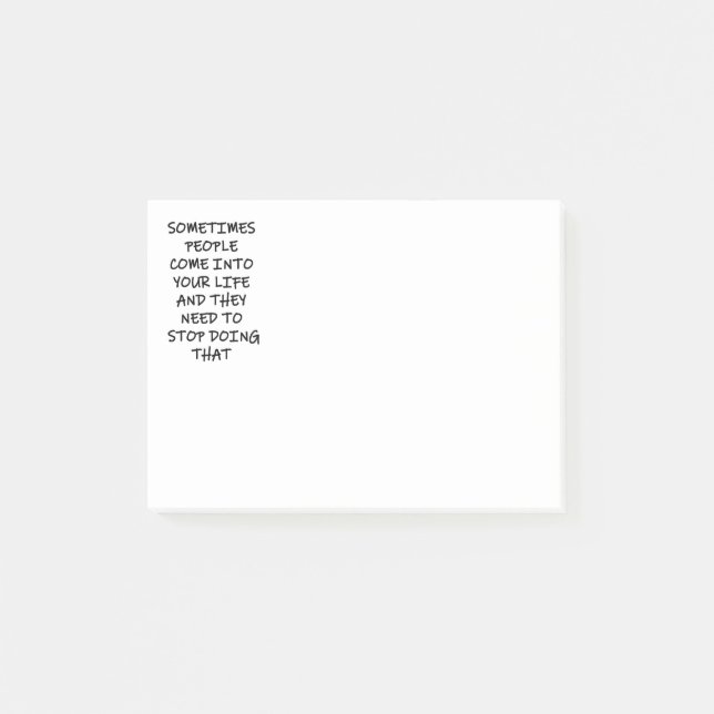 Post-it® Parfois Les Gens Entrent Dans Votre Vie (Devant)