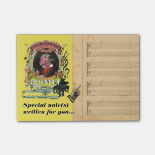 Post-it® Parodie drôle de musique de Beethovehen Beethoven