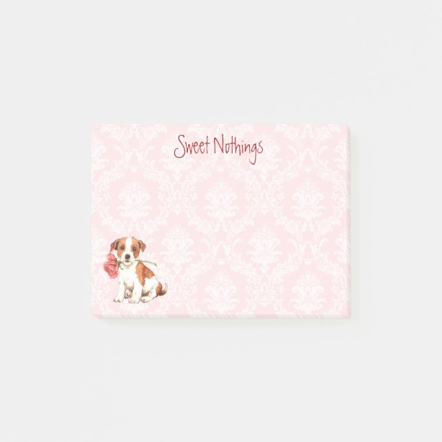 Post-it® Parson Rose Valentin Russell Terrier (Devant)
