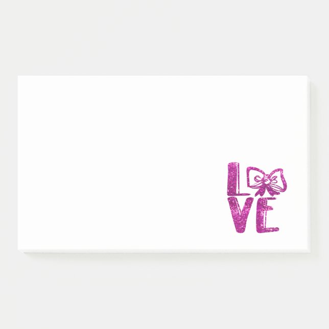 Post-it® parties scintillant de l'archet rose (Devant)