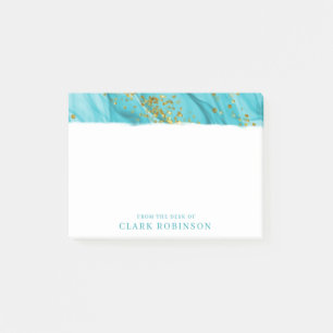 Post-it® Parties scintillant D'Or Art D'Encre Bleue Du Bure
