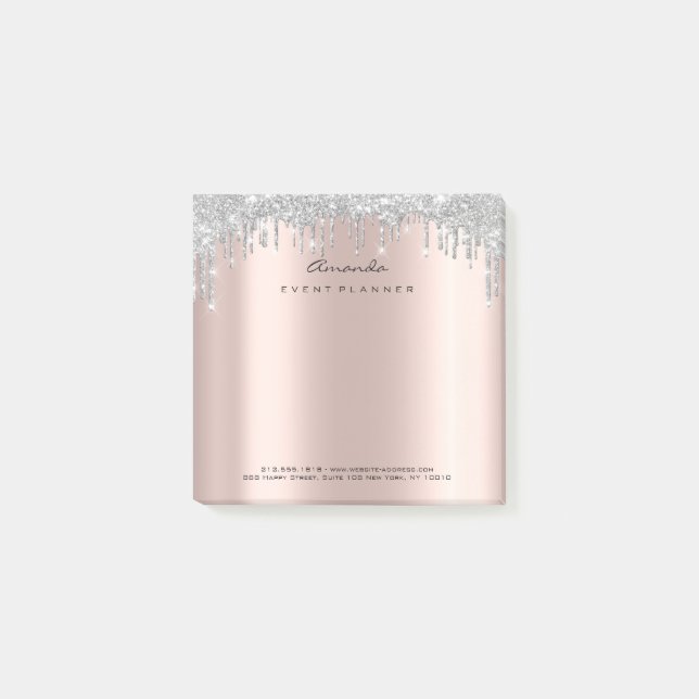 Post-it® Parties scintillant Drivers Événement Rose Gold No (Devant)