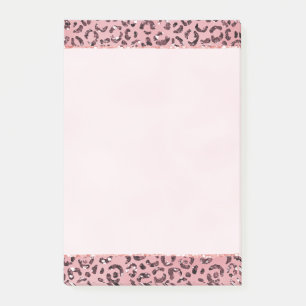 Post-it® Parties scintillant empreinte de léopard rose