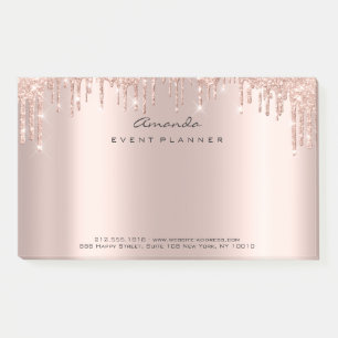 Post-it® Parties scintillant en métal brillant rose rose