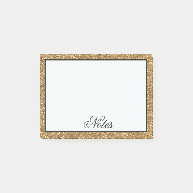 Post-it® Parties scintillant Gold Faux (Devant)