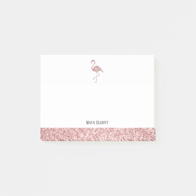 Post-it® Parties scintillant Gold Faux blanc et Rose Flaman (Devant)
