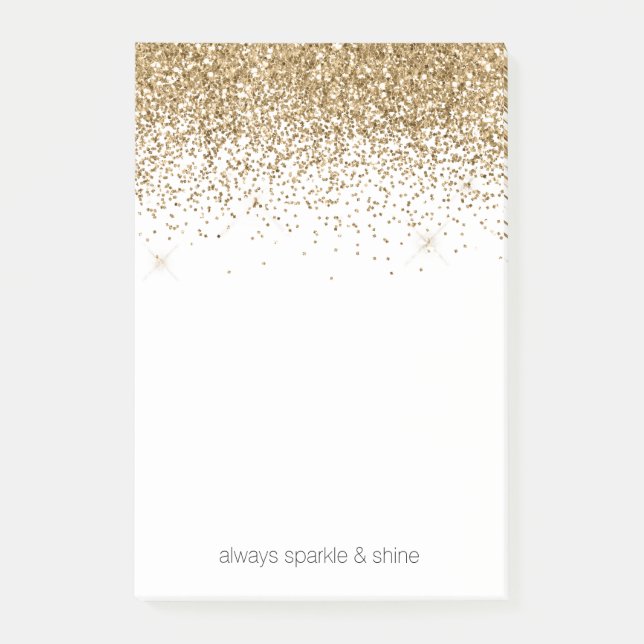 Post-it® Parties scintillant Gold Glitz (Devant)