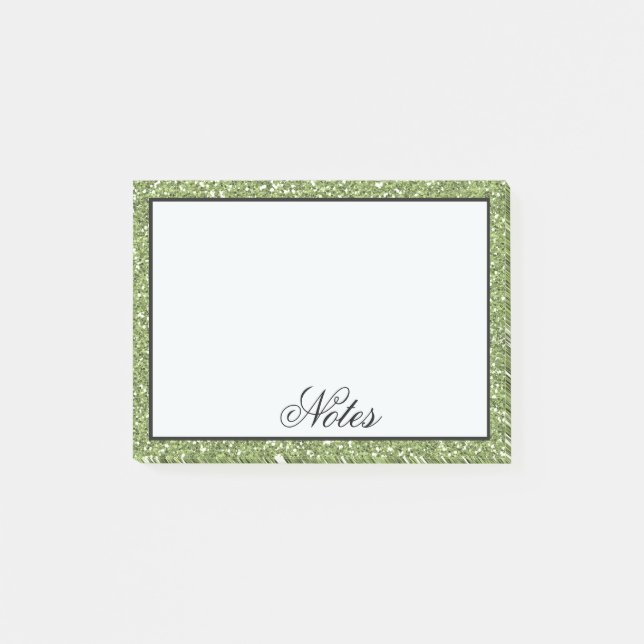 Post-it® Parties scintillant Green Faux (Devant)