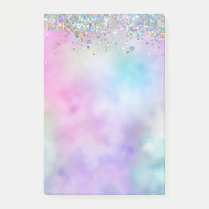 Post-it® Parties scintillant holographique Rainbow Pastels