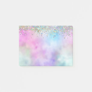 Post-it® Parties scintillant holographique Rainbow Pastels
