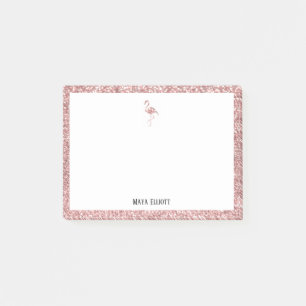 Post-it® Parties scintillant or blanc et Rose Flamant rose,