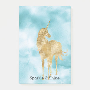 Post-it® Parties scintillant or Unicorn Aqua Aquarelle