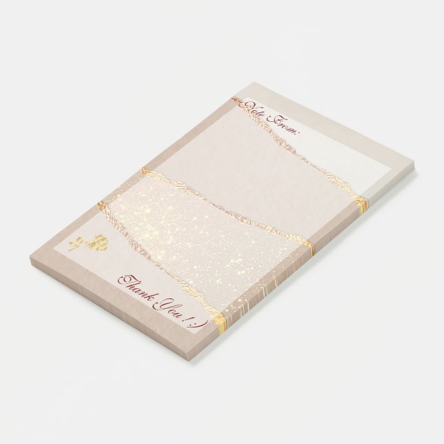 Post-it® Parties scintillant Rose Gold de luxe (Incliné)