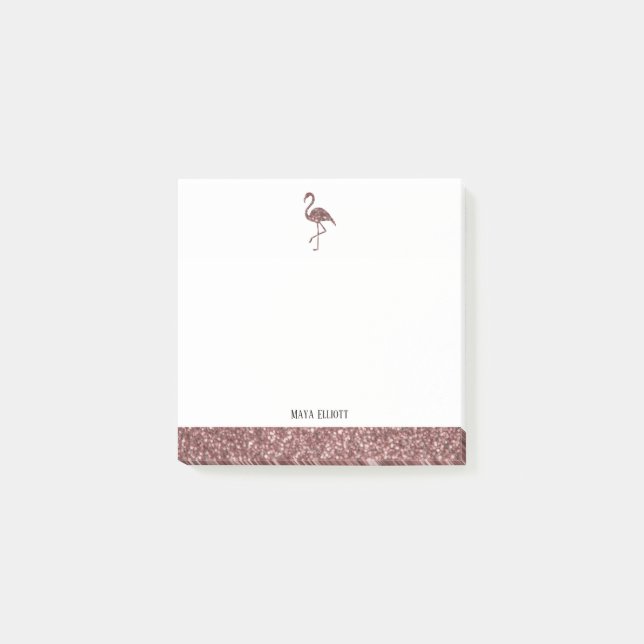 Post-it® Parties scintillant rose Gold Faux avec blanc, Fla (Devant)