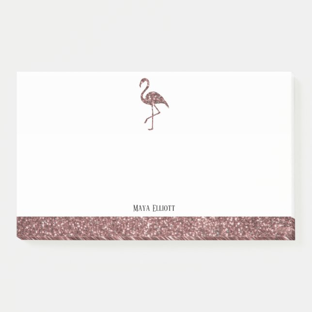 Post-it® Parties scintillant rose Gold Faux et Flamant rose (Devant)