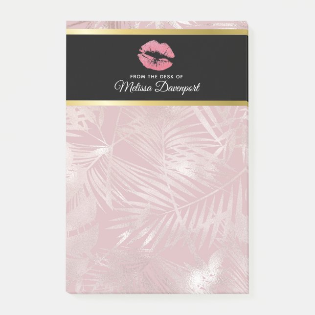 Post-it® Parties scintillant rose lèvres et Rose Gold Tropi (Devant)