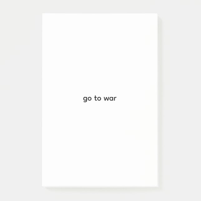 Post-it® partir en guerre le poster (Devant)