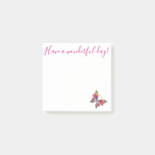 Post-it® passez une journée merveilleuse, papillon arc-en-c