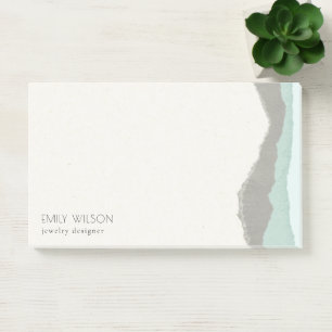 Post-it® Pastel Aqua Grey Kraft Mountain Wave Tordu Edge