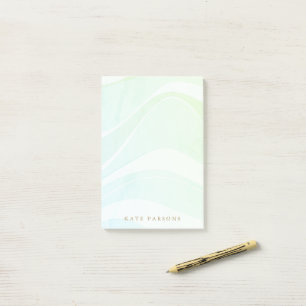 Post-it® Pastel Aqua Tropical Retro Watercolor Waves