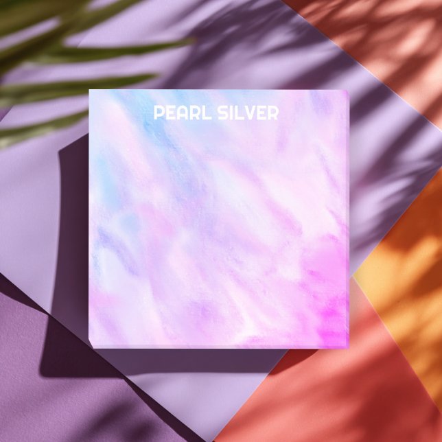 Post-it® Pastel Aquarelle Personnalisé Monogramme (Purple Pastel Watercolor CUSTOM Monogram Personalized Post-it Notes
)