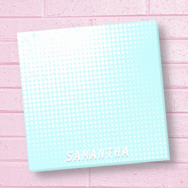 Post-it® Pastel bébé bleu demi-teinte dégradé nom personnal (Créateur téléchargé)