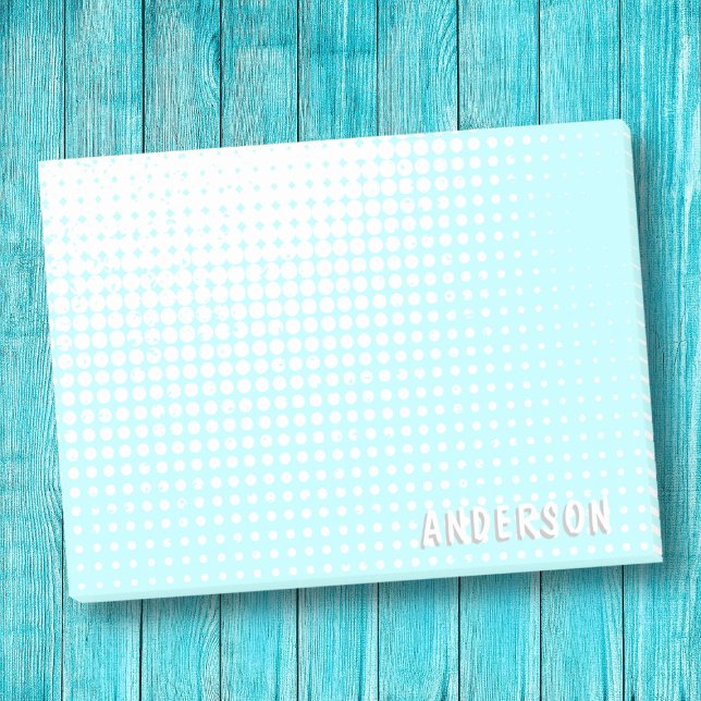 Post-it® Pastel bébé bleu demi-teinte dégradé nom personnal (Créateur téléchargé)