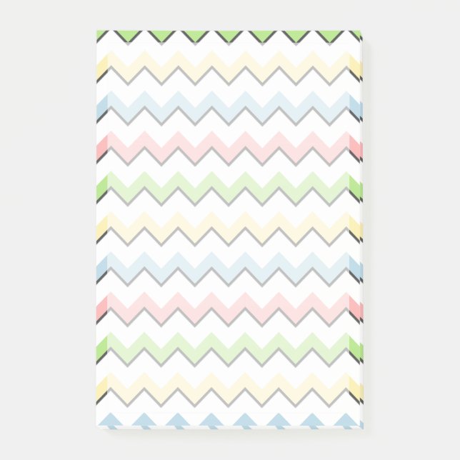 Post-it® Pastel Chevron-Drop Shadow par Shirley Taylor (Devant)