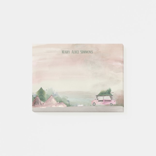 Post-it® Pastel doux scène de Noël Obtenir un arbre (Devant)