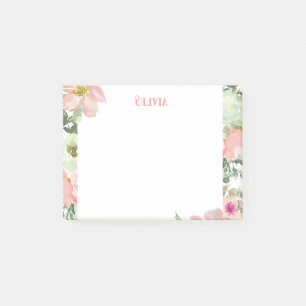 Post-it® Pastel Floral Personnalisé