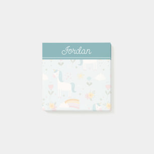 Post-it® Pastel mignon Rainbow Unicorn Motif